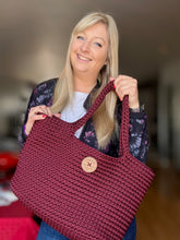 Charger l'image dans la galerie, Sac fourre-tout fait à la main - Bourgogne - sur commande