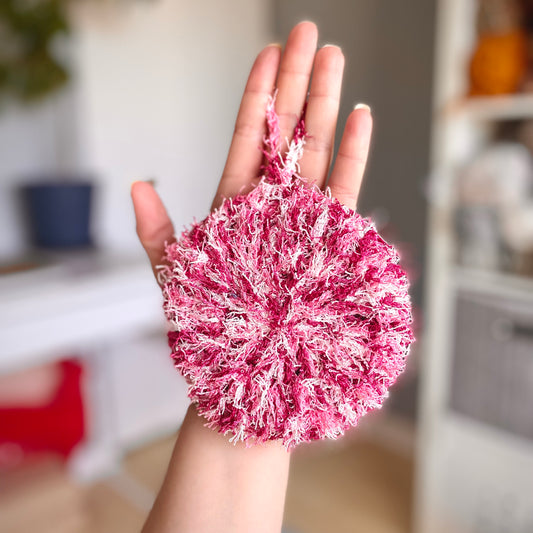 Éponge exfoliante faite à la main - Rose mix - Prêt à partir