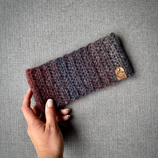 Bandeau standard feutré (mince) dégradé marine & bourgogne - Prêt à partir