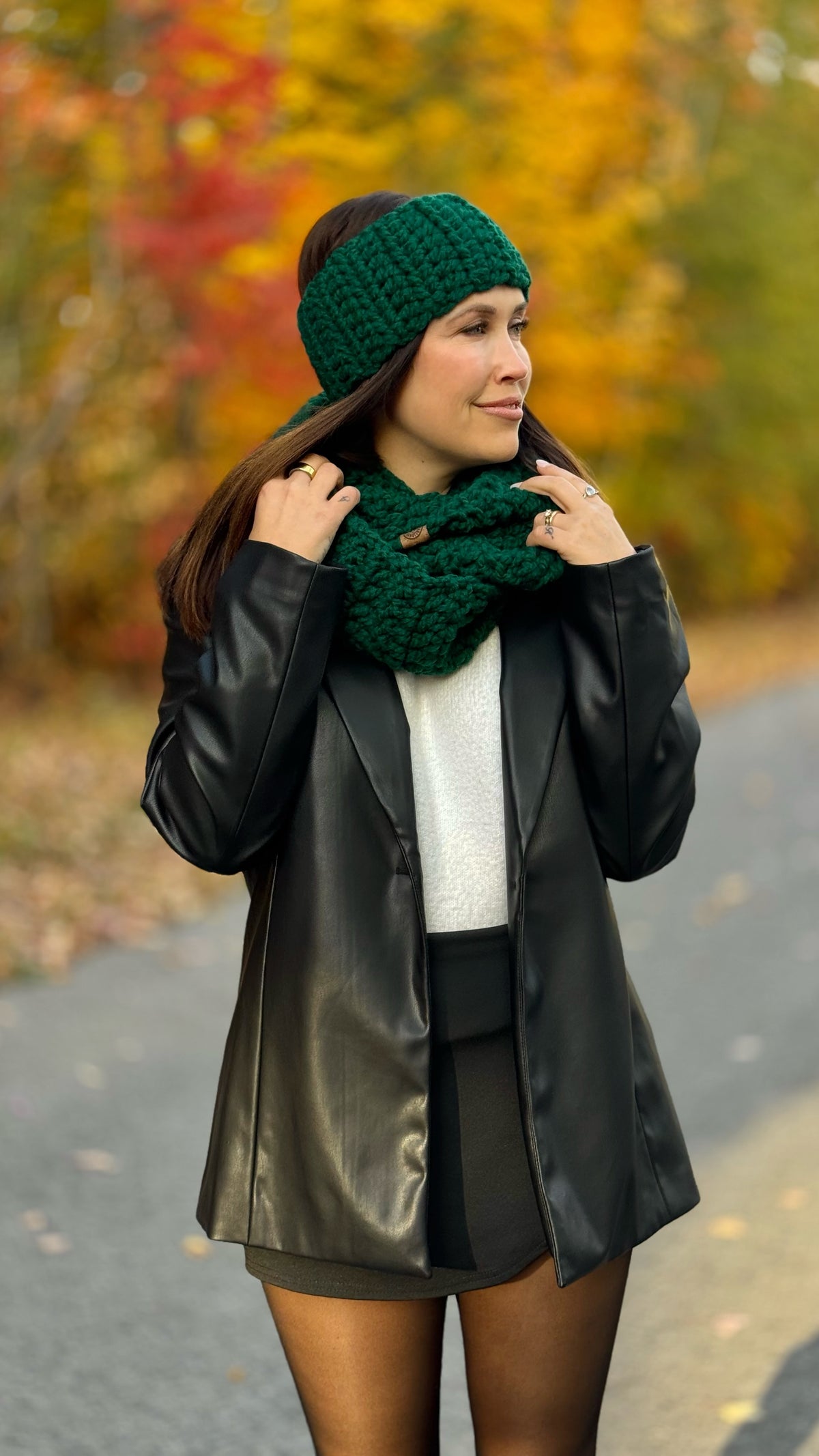 Foulard infini - Vert Émeraude - Prêt à partir