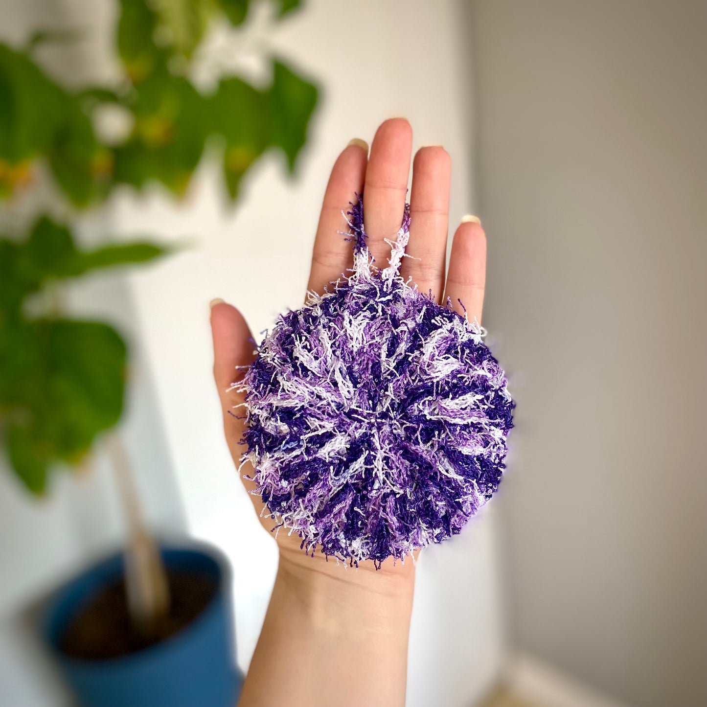 Éponge exfoliante faite à la main - Mauve mix - Prêt à partir
