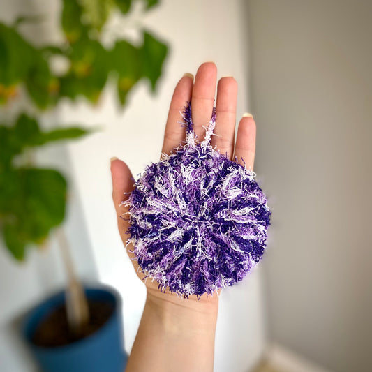 Éponge exfoliante faite à la main - Mauve mix - Prêt à partir