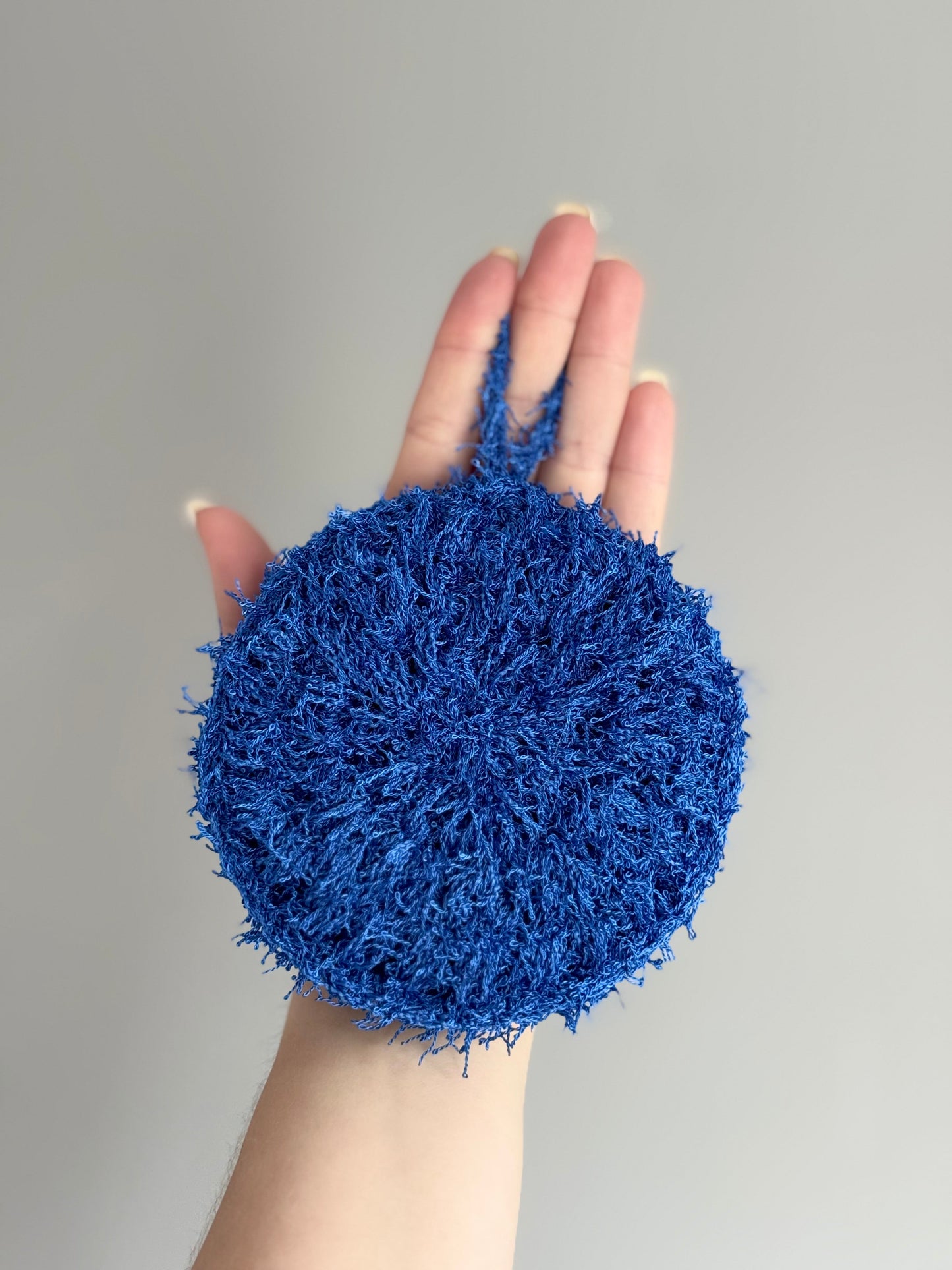 Éponge exfoliante faite à la main - Bleu royal - Prêt à partir