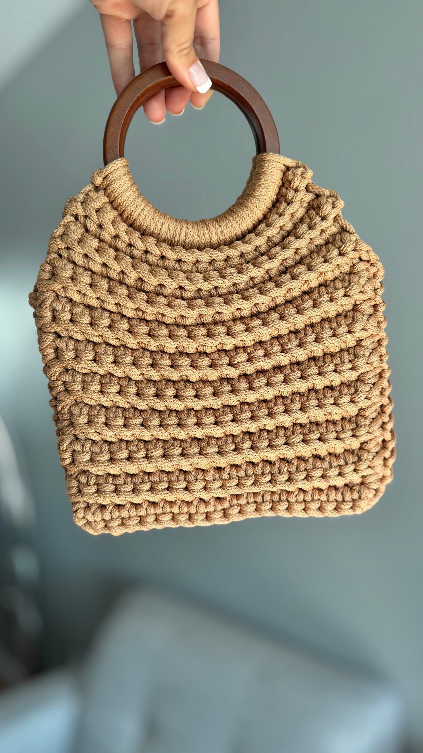 Sac à main Olivia - Sable - Fait à la main - Prêt à partir