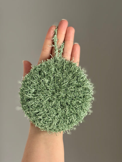 Éponge exfoliante faite à la main - Sauge - Prêt à partir