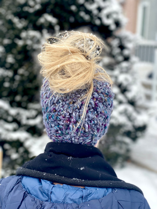 Tuque pour Chignon Fait Main au Crochet - Sur commande