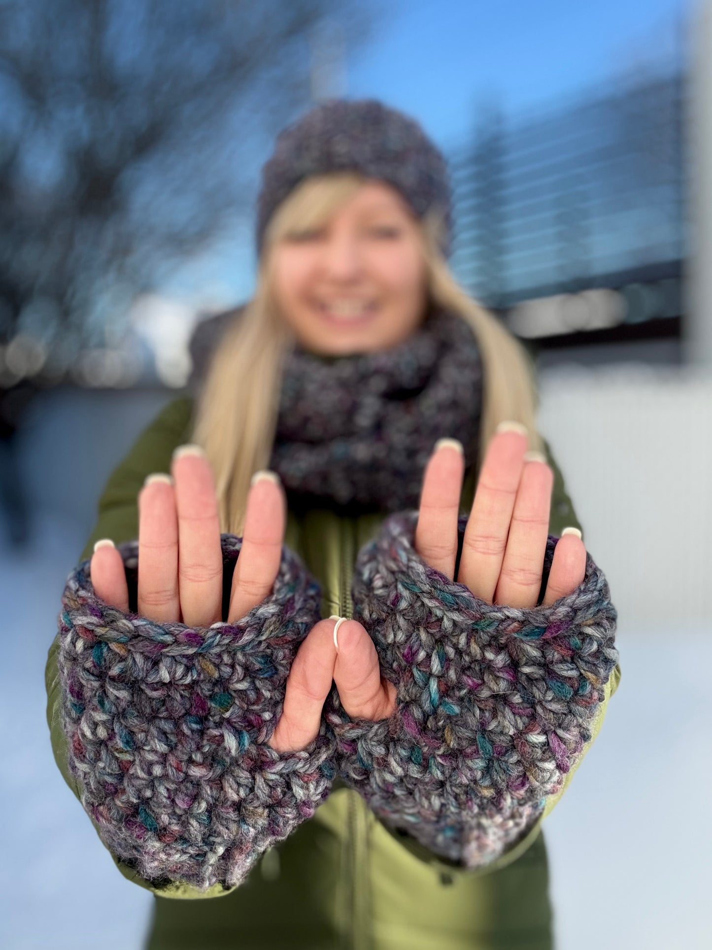 Mitaines Sans Doigts Fait Main au Crochet - Sur commande