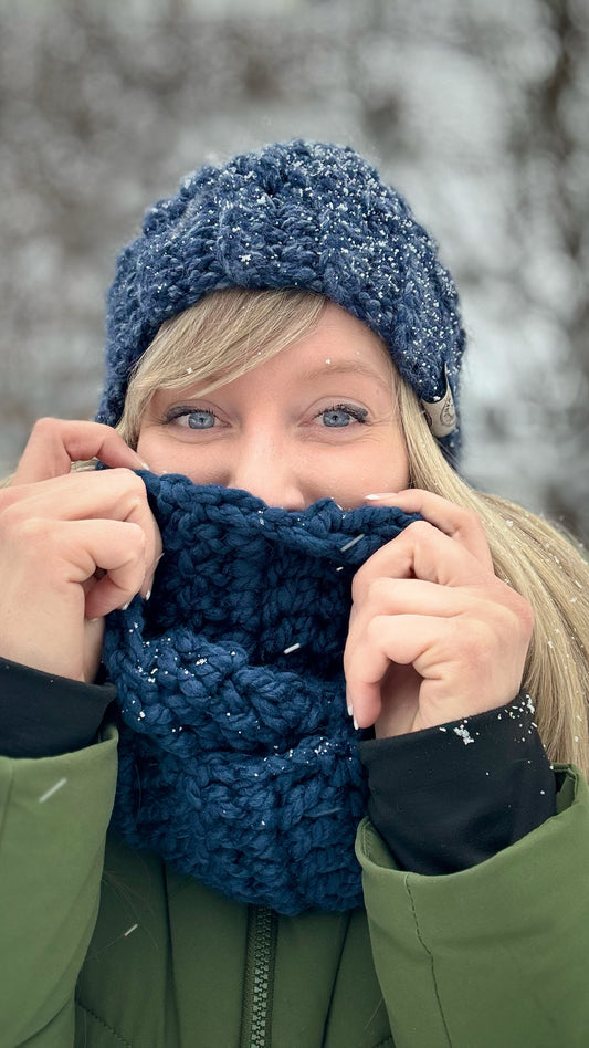 Foulard infini marine - Prêt à partir