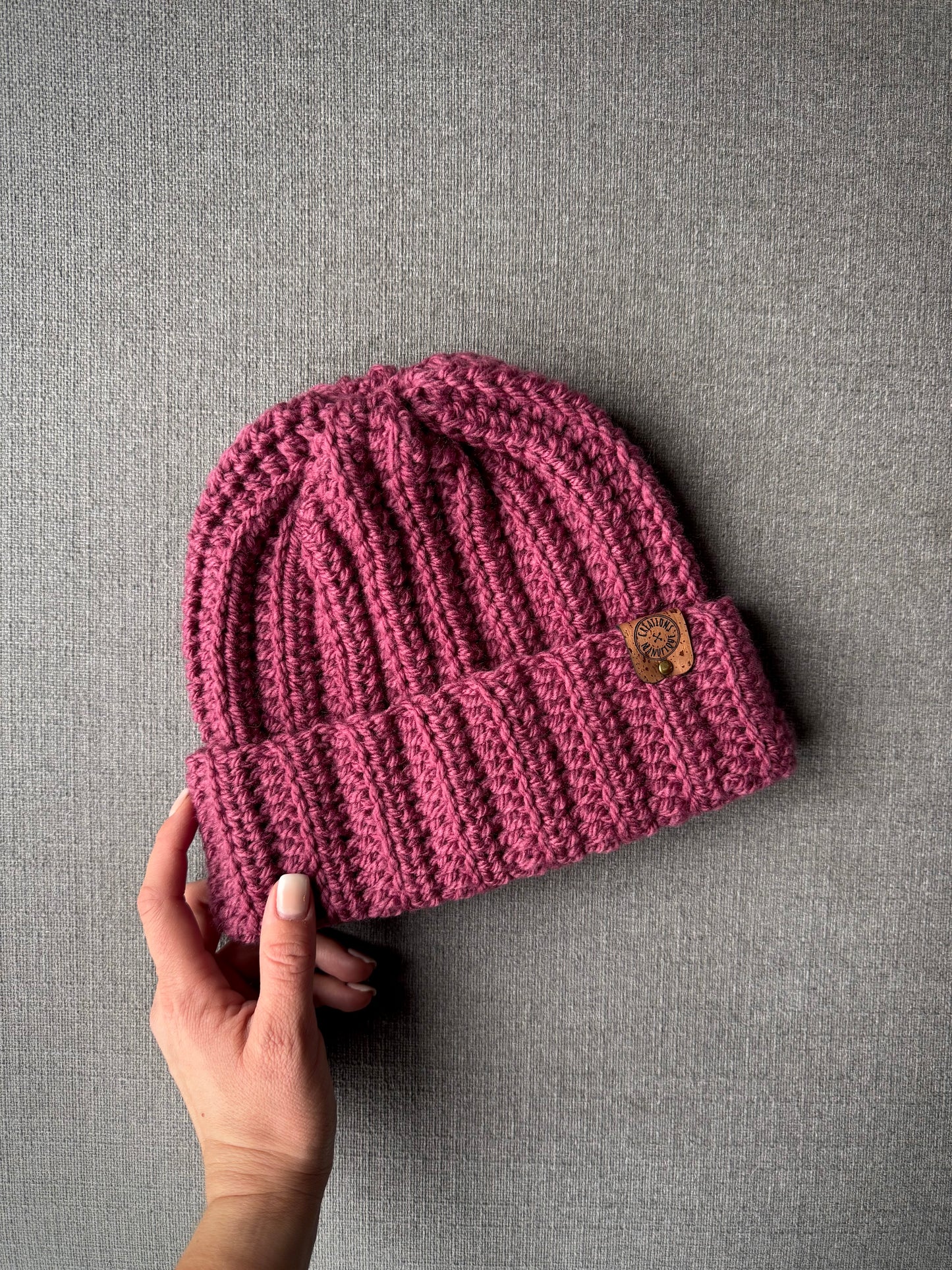 Tuque Fisherman Laine Mince Fait Main au Crochet - Sur commande