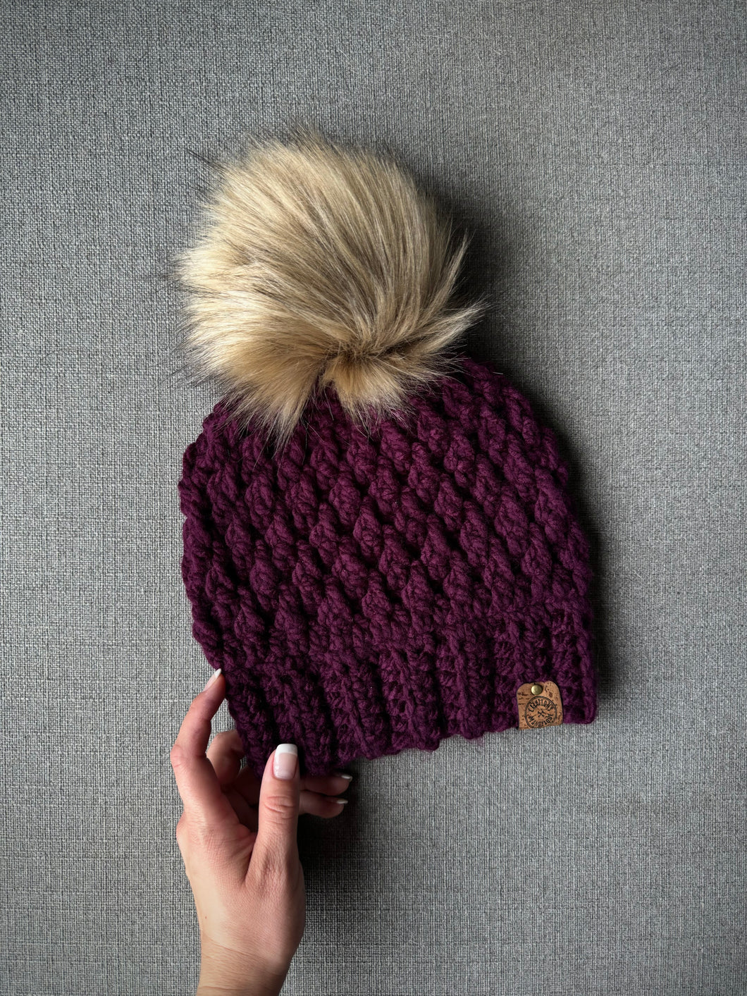 Soft wool-free beanie - Eggplant - Ready to go