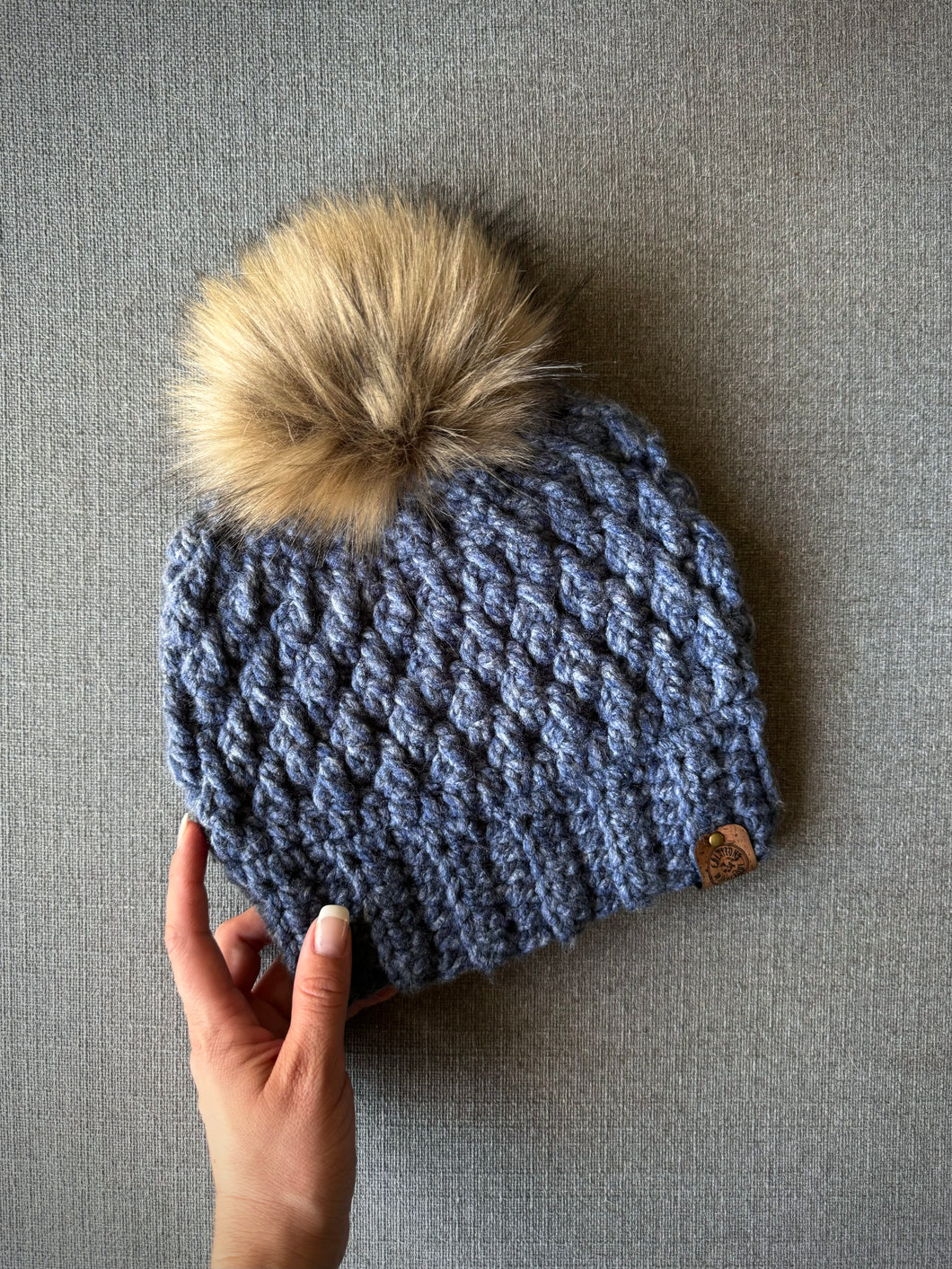 Soft wool-free beanie - Heather blue - Ready to go