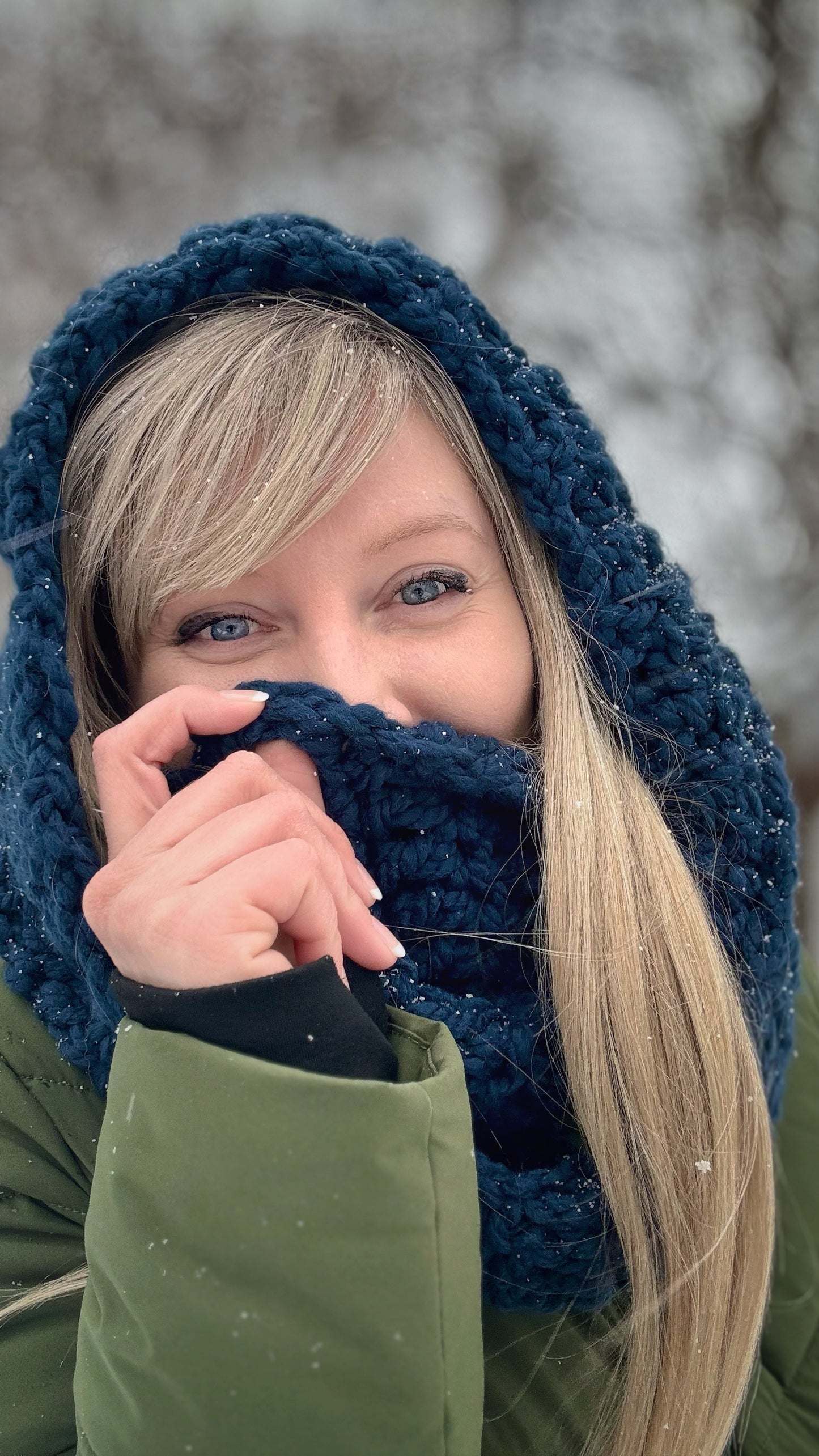 Foulard infini marine - Prêt à partir