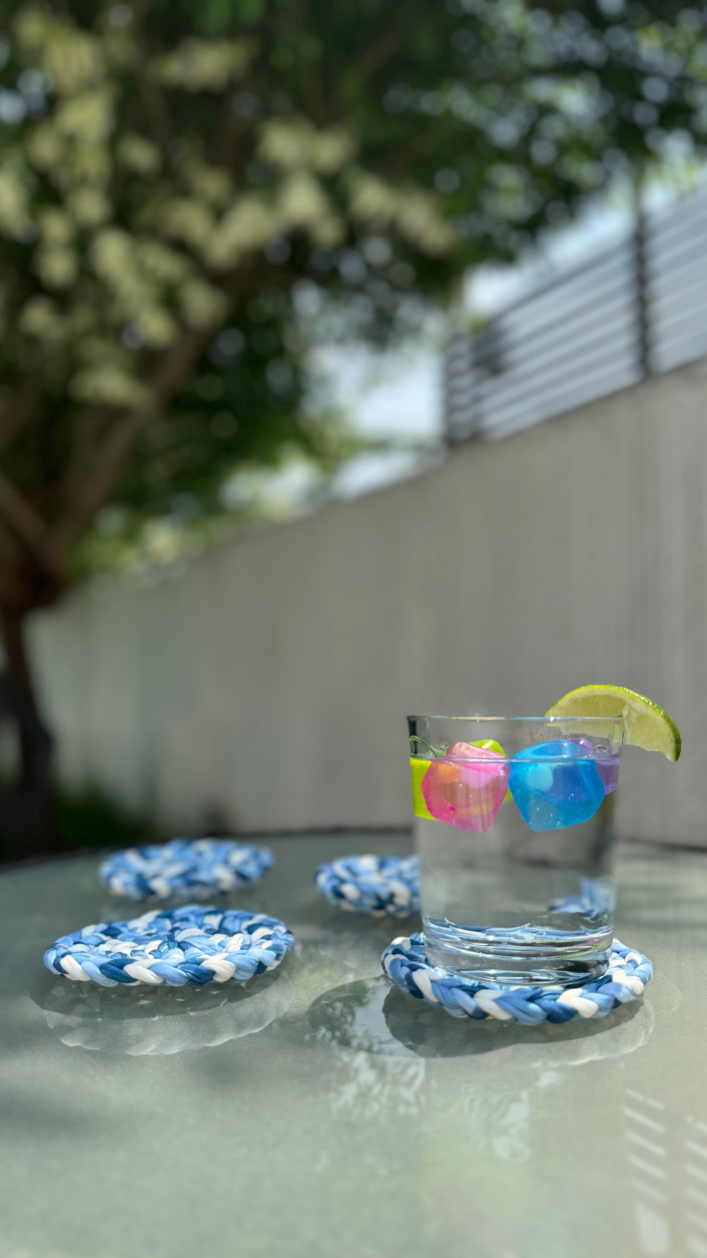 Sous-verres bleu mix