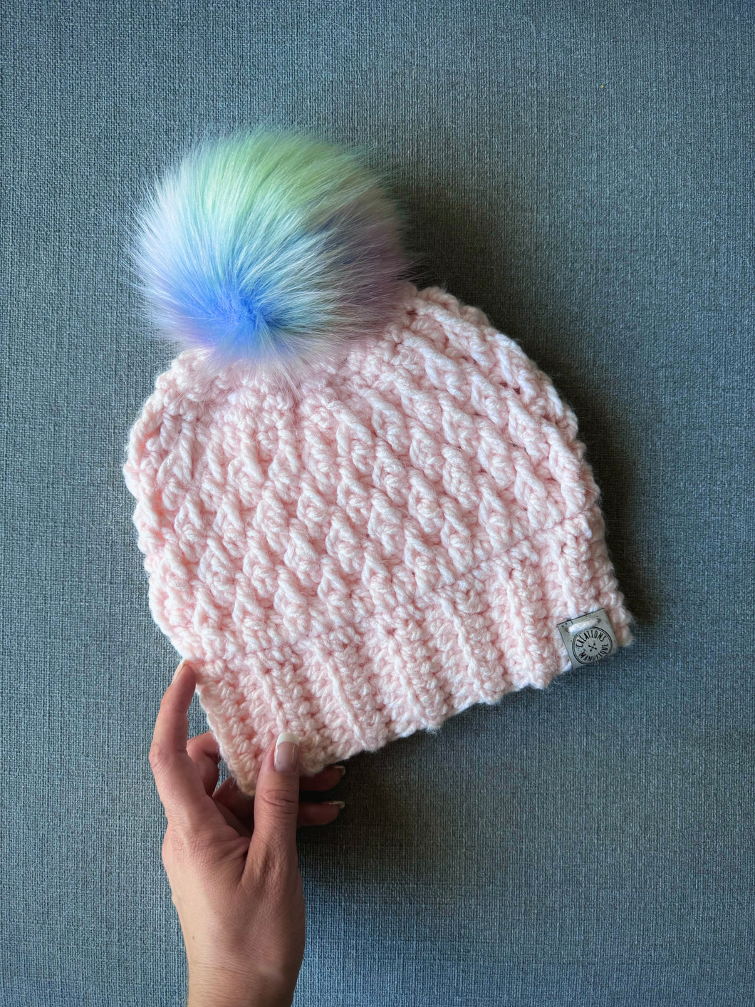 Tuque douce sans laine - Rose pâle - Prêt à partir