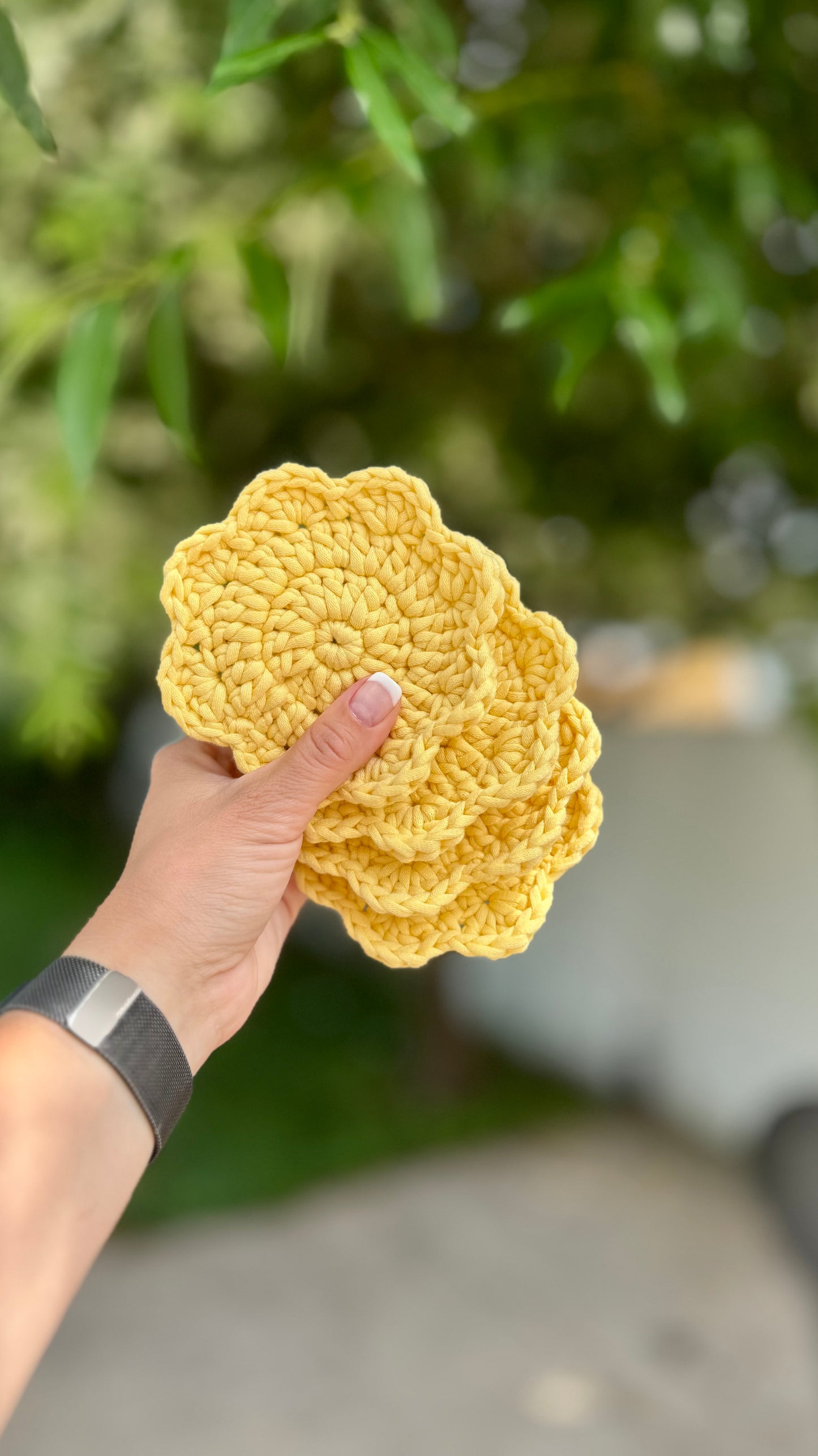 Sous-verres fleurs jaunes