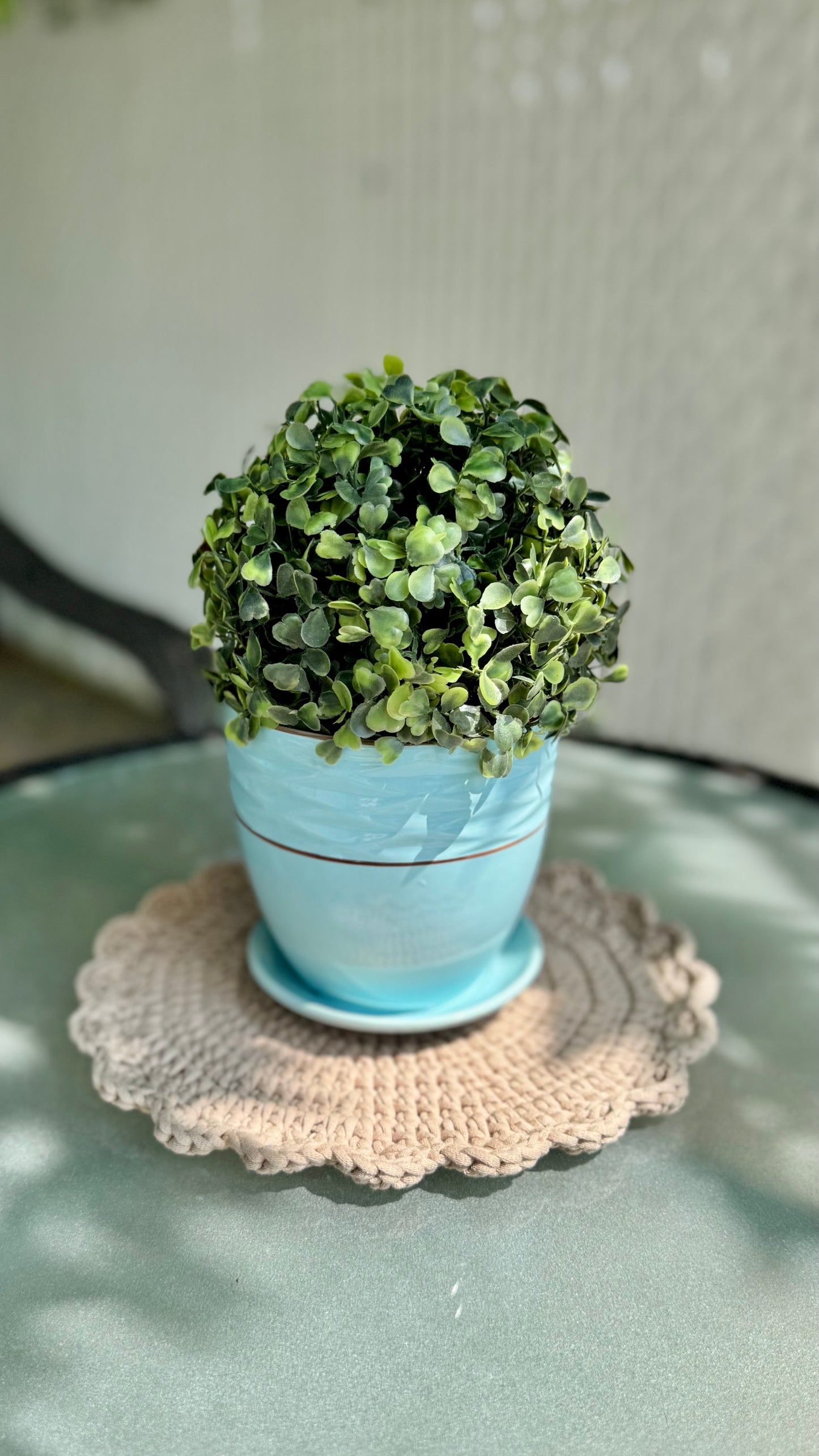 Sous-plat décoratif au crochet boho