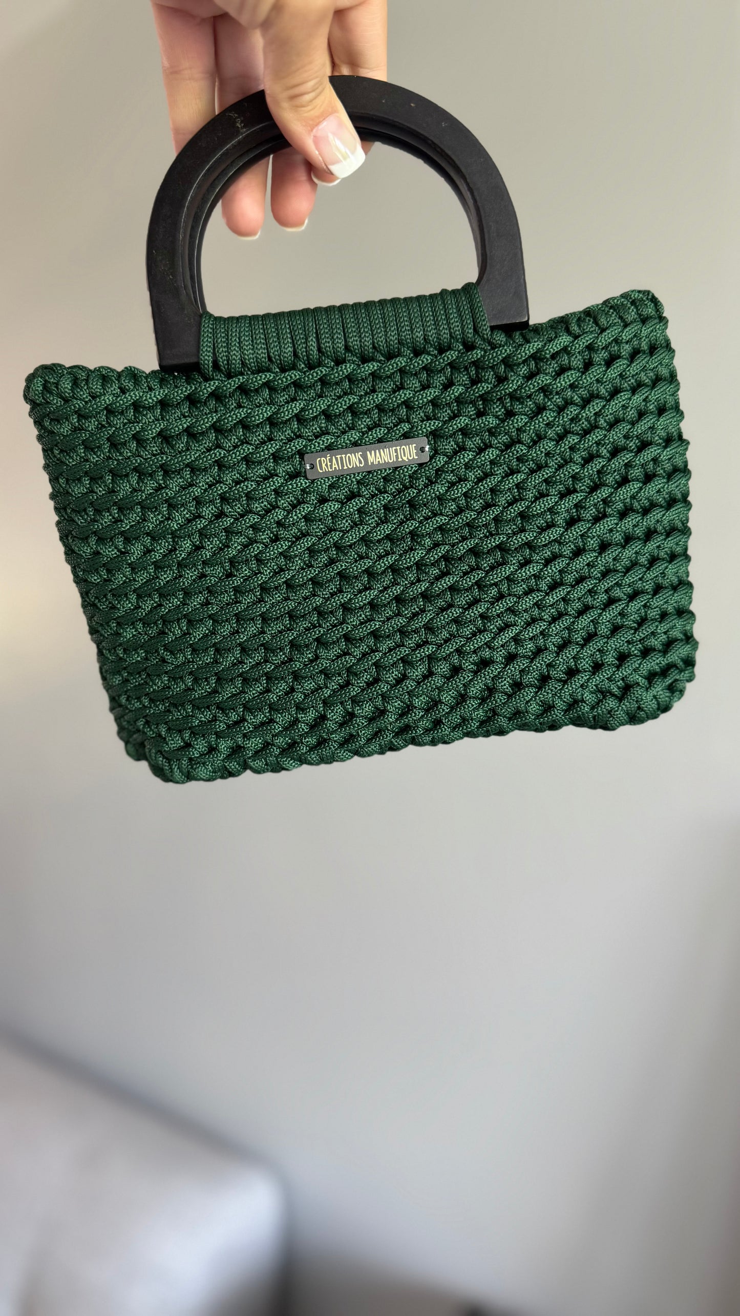 Sac à main Anne Vert sapin - Fait à la main - BIENTÔT DISPONIBLE