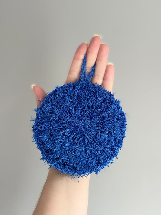 Éponge exfoliante faite à la main - Bleu royal - Prêt à partir
