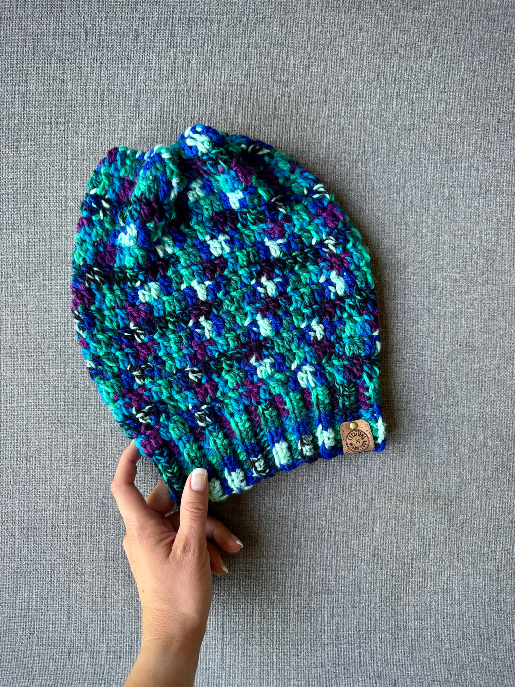 Tuque molle (beanie) mince - bleu montagnard - Prêt à partir