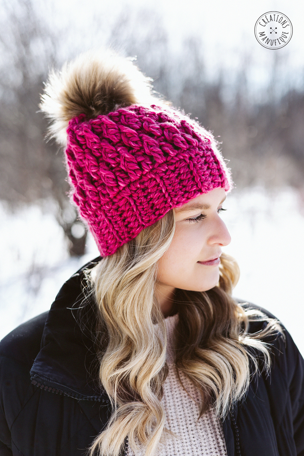 Handmade Crochet Pom-Pom Hat - Choice of Color - Made to Order