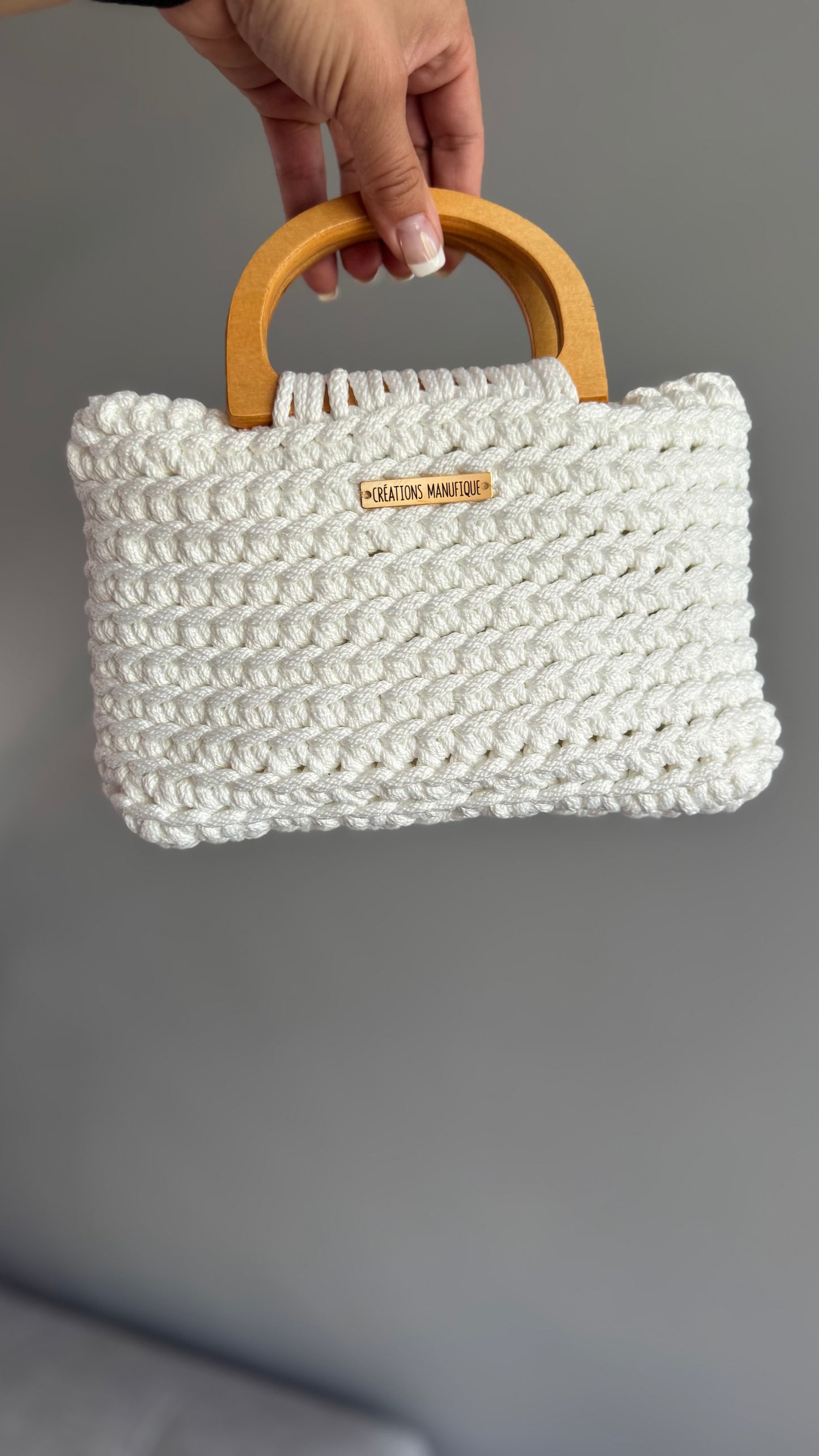 Sac à main Anne 2.0 - Blanc - Fait à la main - Prêt à partir