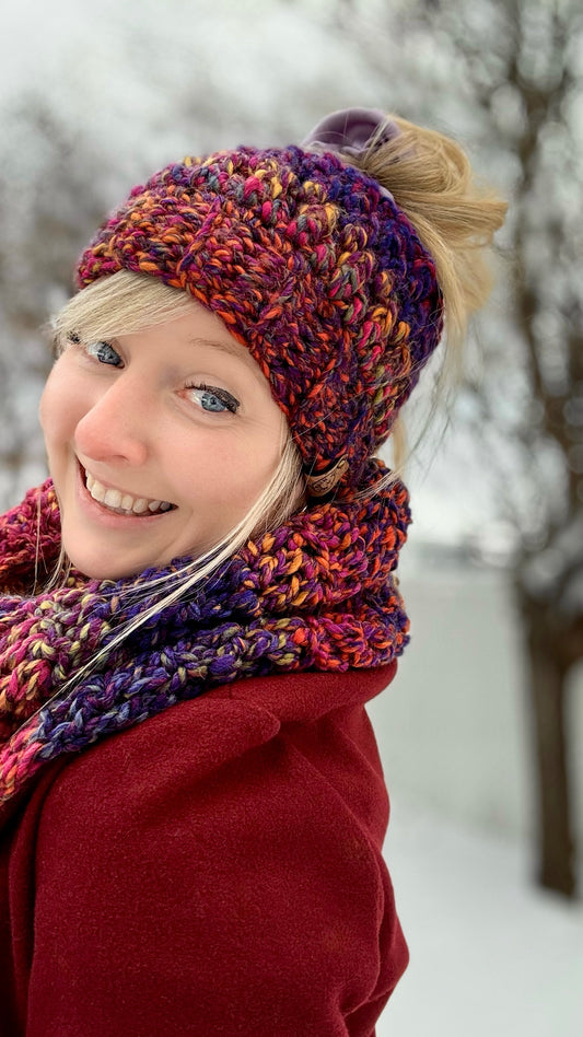 Collection Manhattan - Tuque pour chignon Fruit de la passion - Prêt à partir