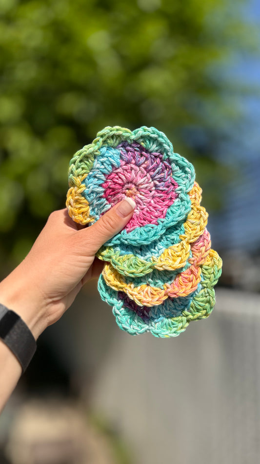 Sous-verres fleurs multicolores