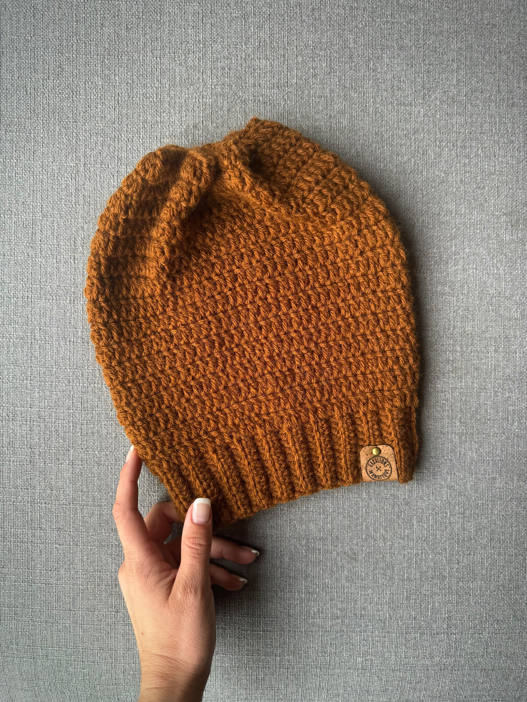 Tuque molle (beanie) mince - Rouille - Prêt à partir
