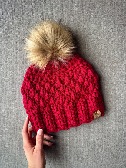 Handmade Crochet Pom-Pom Hat - Choice of Color - Made to Order