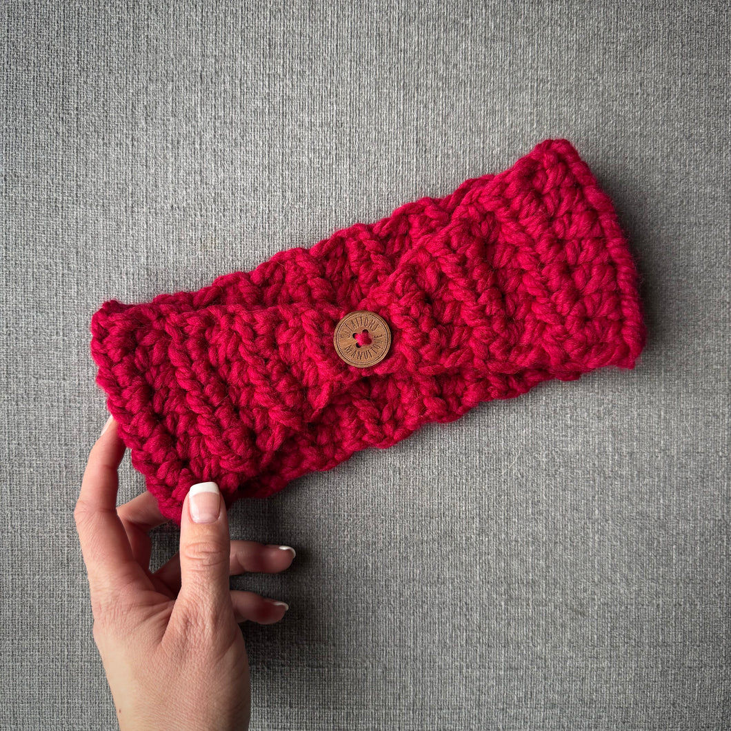2 in 1 headband - thick - Burgundy - Ready to go 