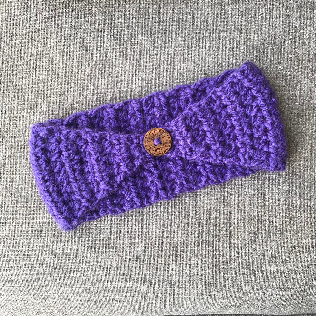 2 in 1 Headband - Thick - Purple - Ready to go - Only one available