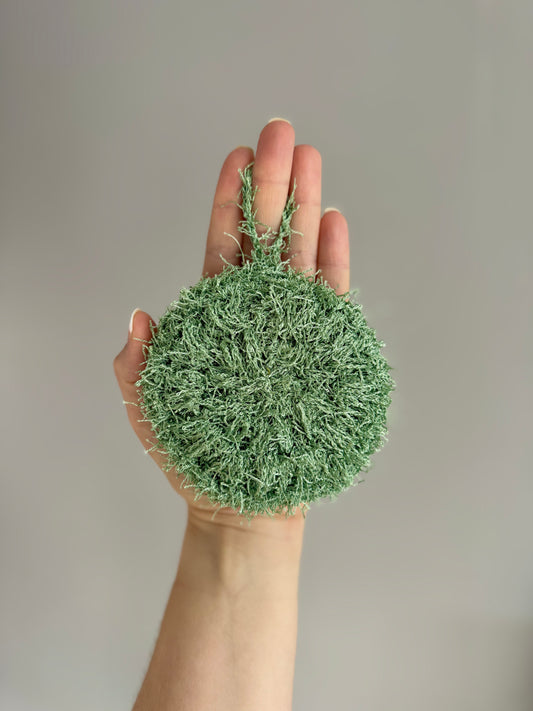 Éponge exfoliante faite à la main - Sauge - Prêt à partir