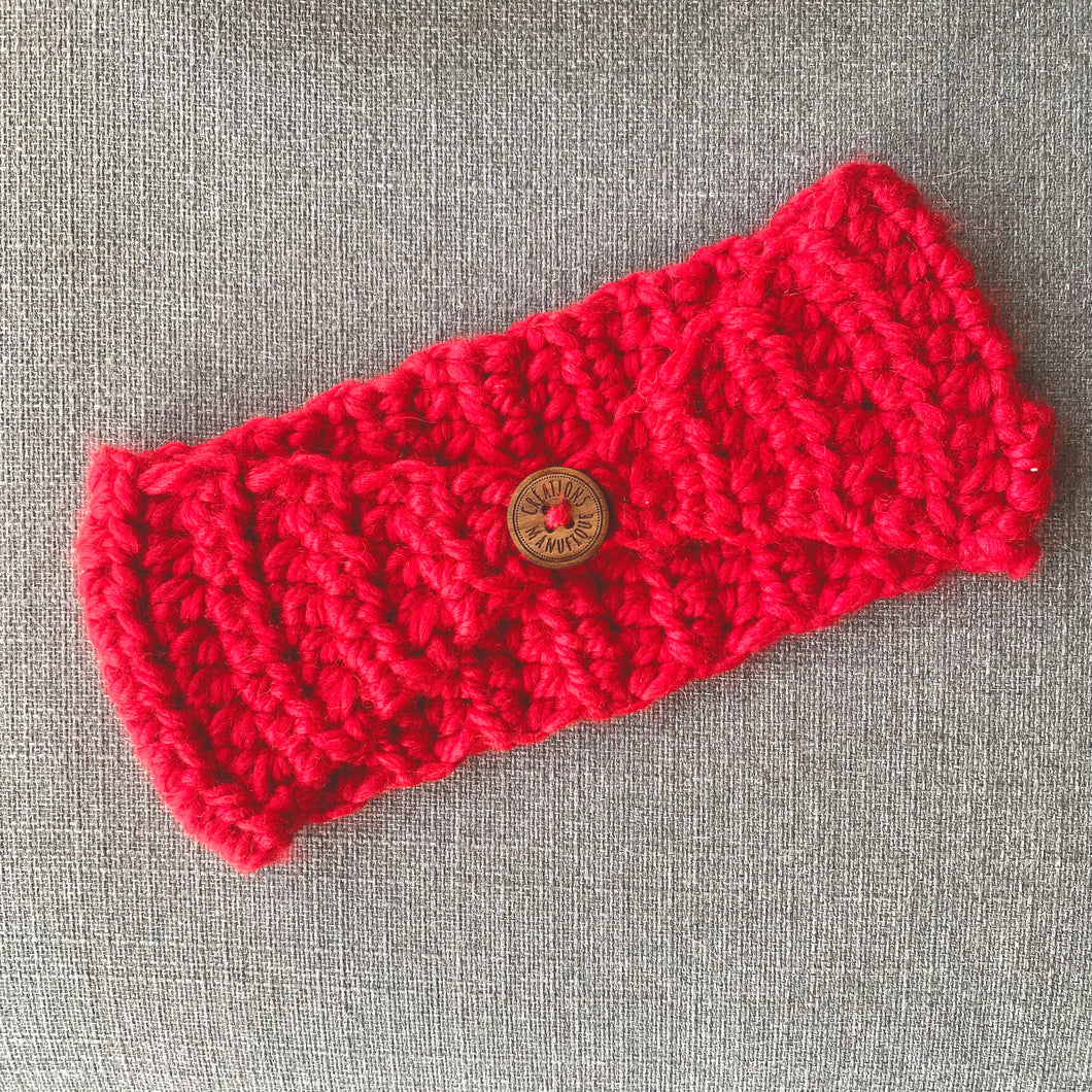 2 in 1 Headband - Thick - Red - Ready to Go - Only One Available