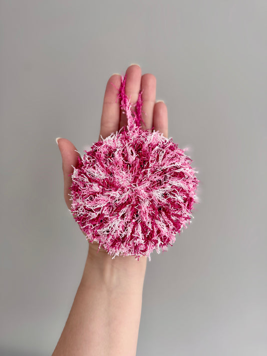 Éponge exfoliante faite à la main - Rose mix - Prêt à partir