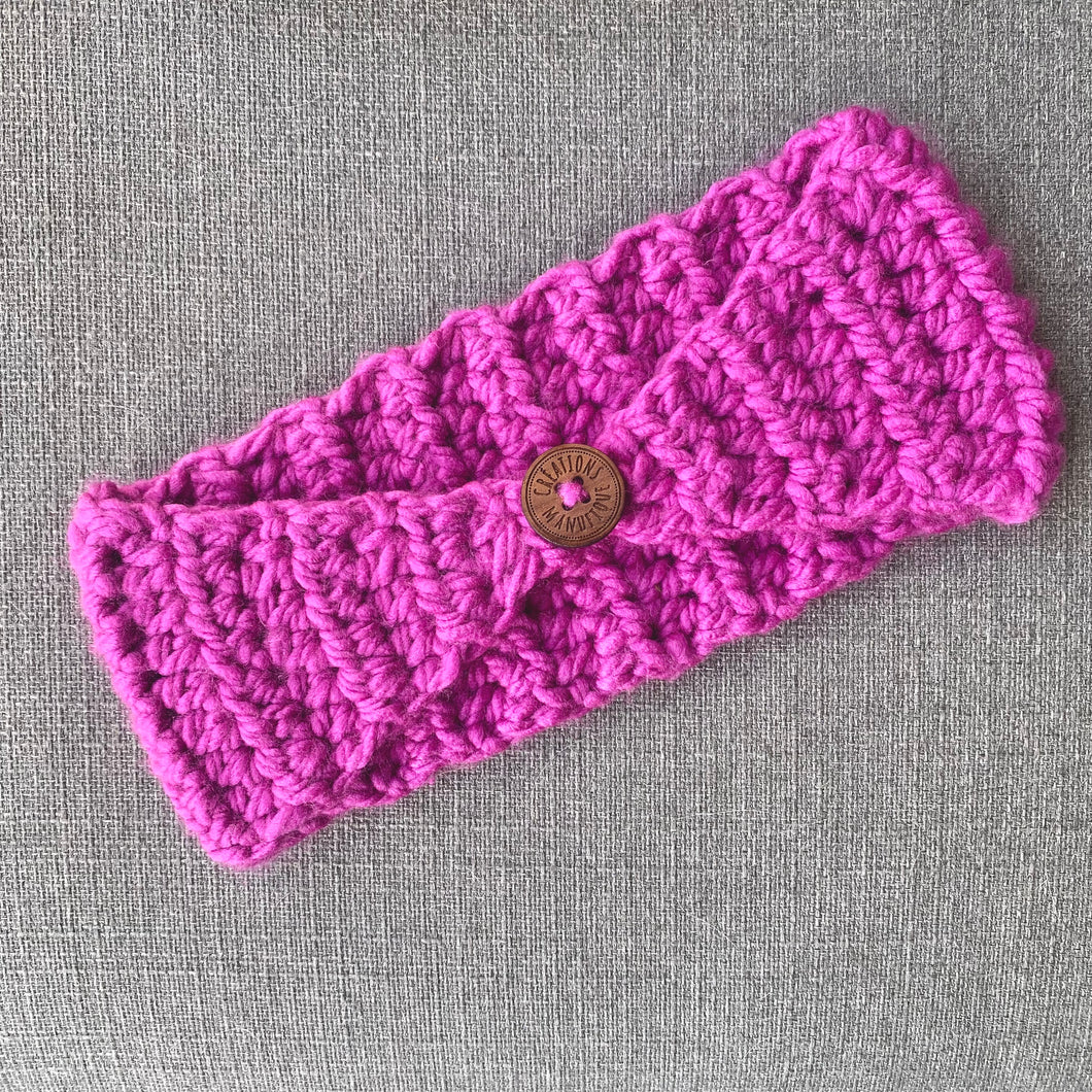 2 in 1 Headband - Thick - Pink - Ready to Go - Only One Available