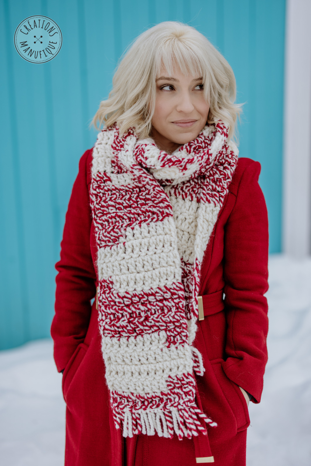 Standard scarf - Candy cane - ready to go