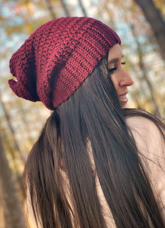 Tuque Molle Laine Mince Fait Main au Crochet - Sur commande