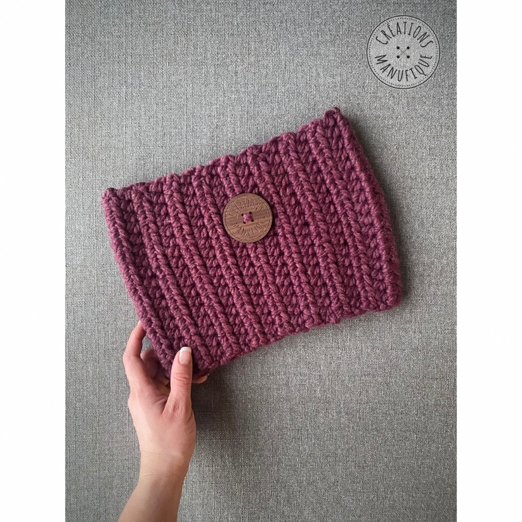 Neck warmer - Fig / dusky old pink - ready to go