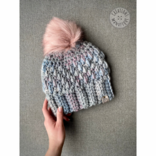 Load image into Gallery viewer, Pink &amp; blue Glacier beanie - Ready to go
