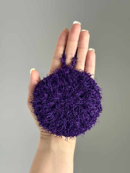 Éponge exfoliante faite à la main - Mauve - Prêt à partir