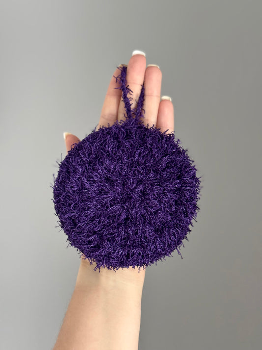 Éponge exfoliante faite à la main - Mauve - Prêt à partir