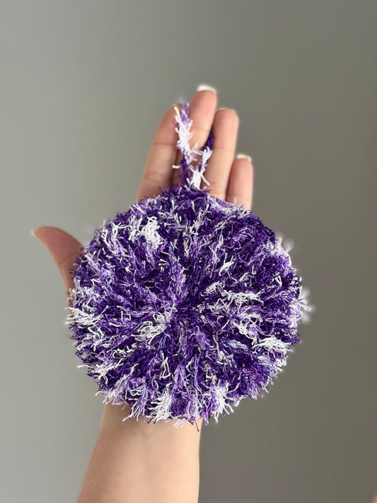 Éponge exfoliante faite à la main - Mauve mix - Prêt à partir