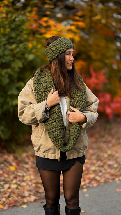 Foulard infini - Matcha - Prêt à partir