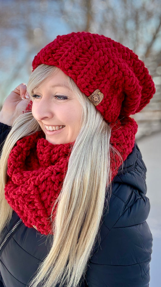 Tuque Molle Laine Épaisse Fait Main au Crochet - Sur commande