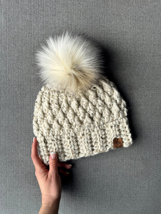 Tuque à pompon Nuage d'alpaga - Prêt à partir