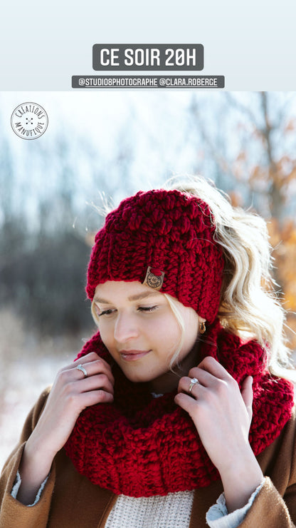 Tuque pour Chignon Fait Main au Crochet - Sur commande