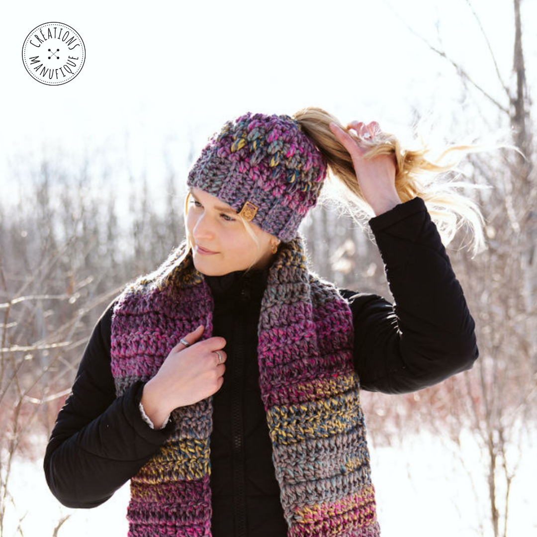 Tuque pour Chignon Fait Main au Crochet - Sur commande