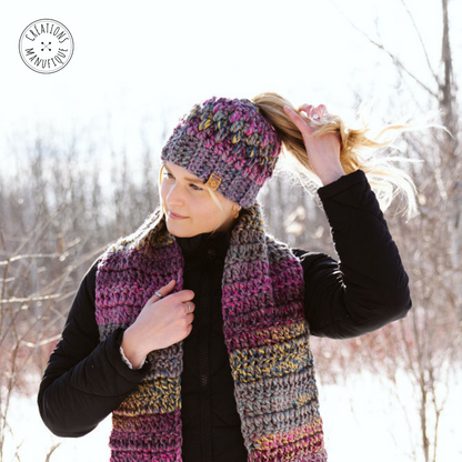 Tuque pour Chignon Fait Main au Crochet - Sur commande