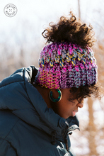 Load image into Gallery viewer, Candy crush bun beanie - Ready to ship
