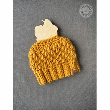 Load image into Gallery viewer, Mustard bun beanie - Ready to ship
